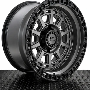 llanta 17x10 6x135 et -15 negro- gris mate (4 llantas)