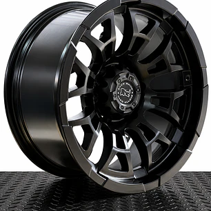 llanta 17x9 6x139.7 et -12 blackrhino negro mate ( 4 llantas )