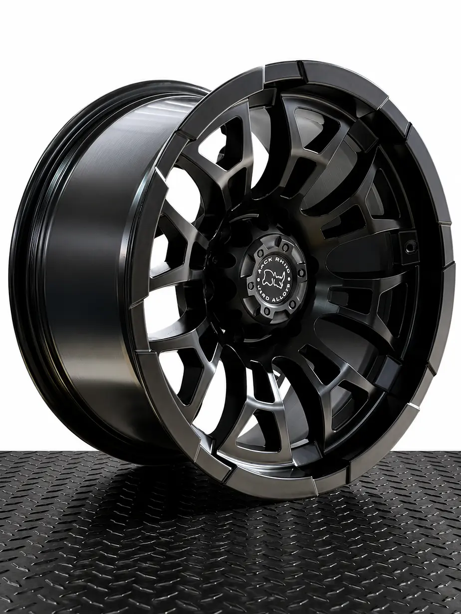 llanta 17x9 6x139.7 et -12 blackrhino negro mate ( 4 llantas ) 1