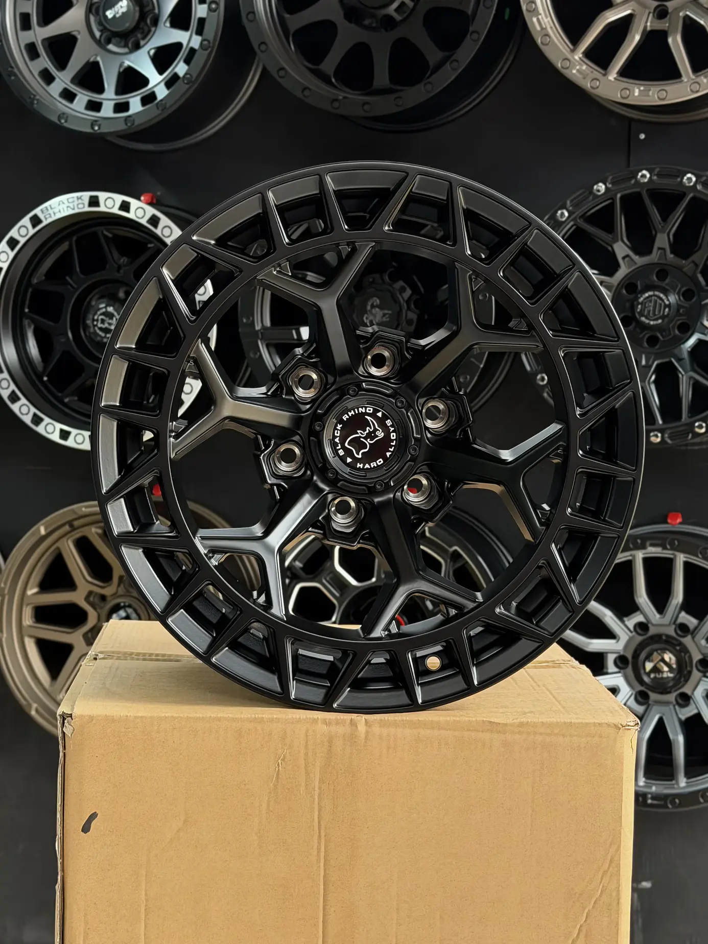 llanta 17x9 6x139.7 et -15 blackrhino negro mate (4 llantas) 2
