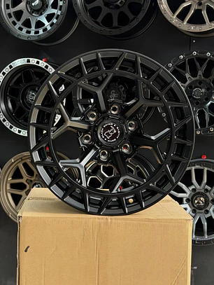 llanta 17x9 6x139.7 et -15 blackrhino negro mate (4 llantas)
