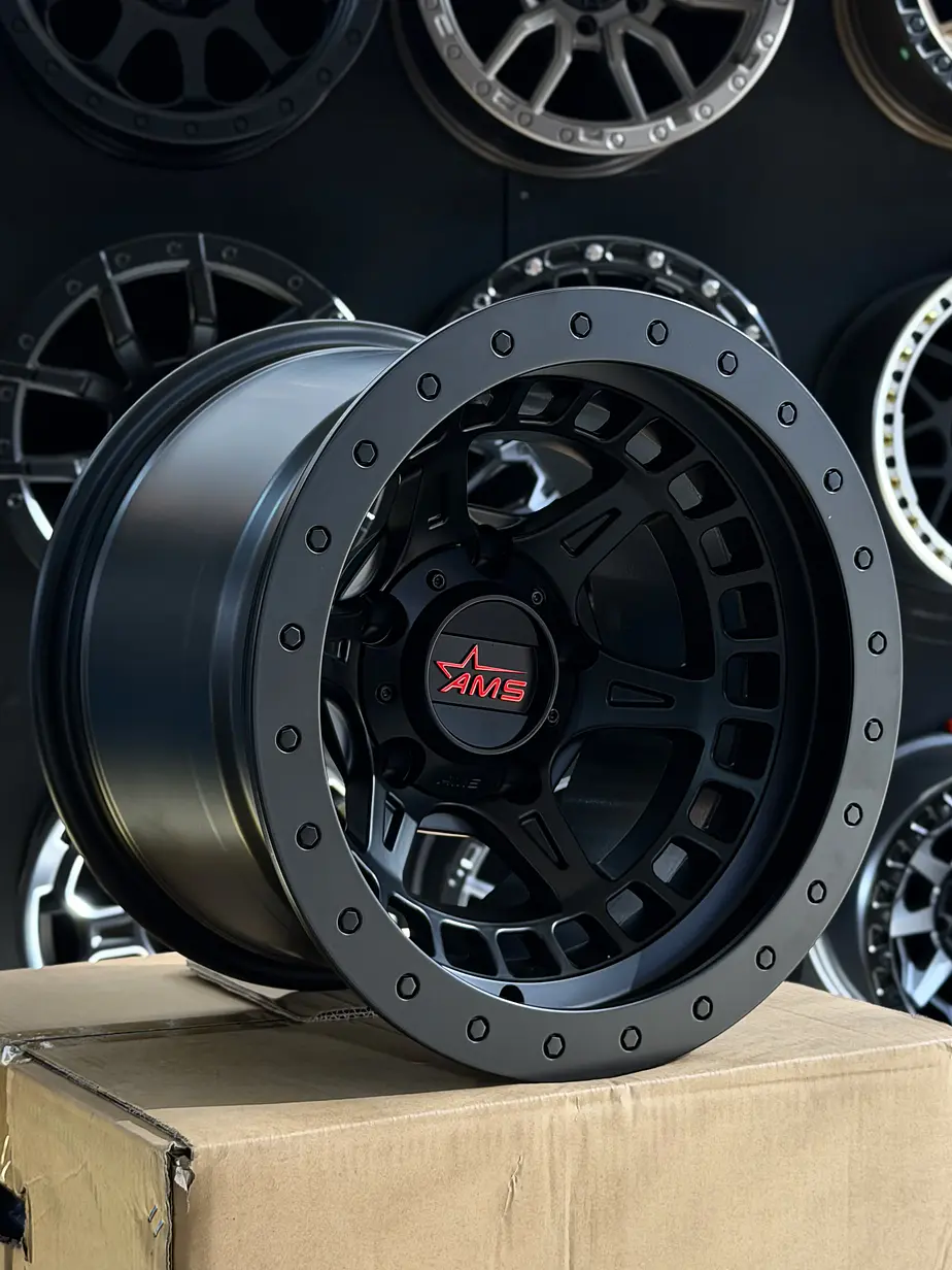 llanta 15x10 5x114 ams negra mate ( 4 llantas ) 3