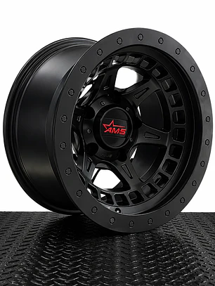 llanta 15x10 5x114 ams negra mate ( 4 llantas )