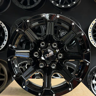 llanta 16x8 6x139.7 et-15 negro brillante ( 4 llantas)