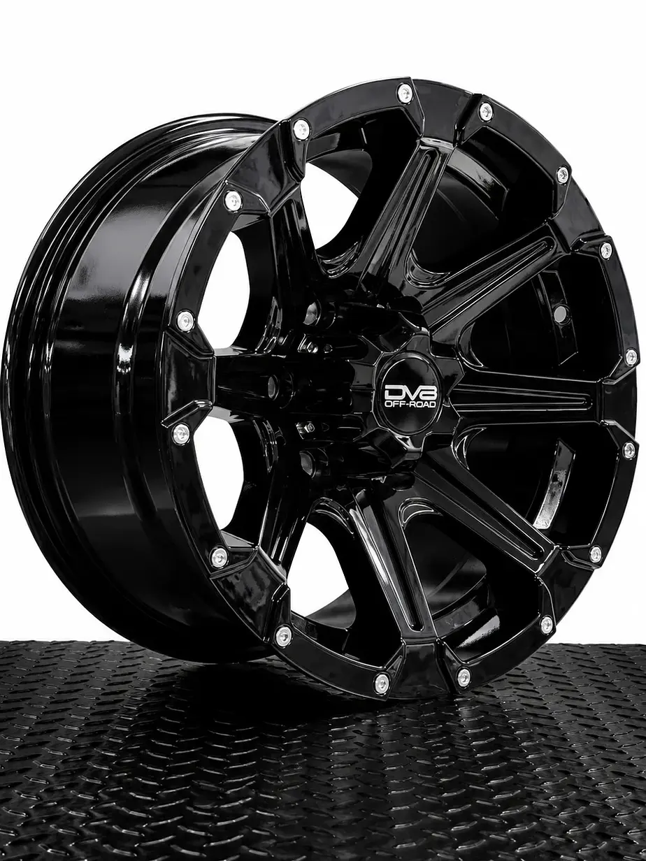 llanta 16x8 6x139.7 et-15 negro brillante ( 4 llantas) 1
