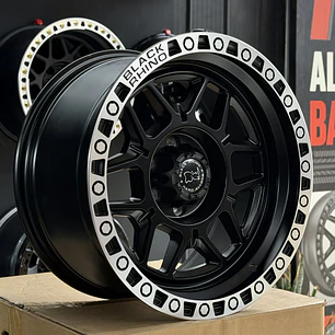 LLANTAS 17X9 6X114 ET 10 BLACKRHINO NEGRO/CROMADO ( 4 LLANTAS )