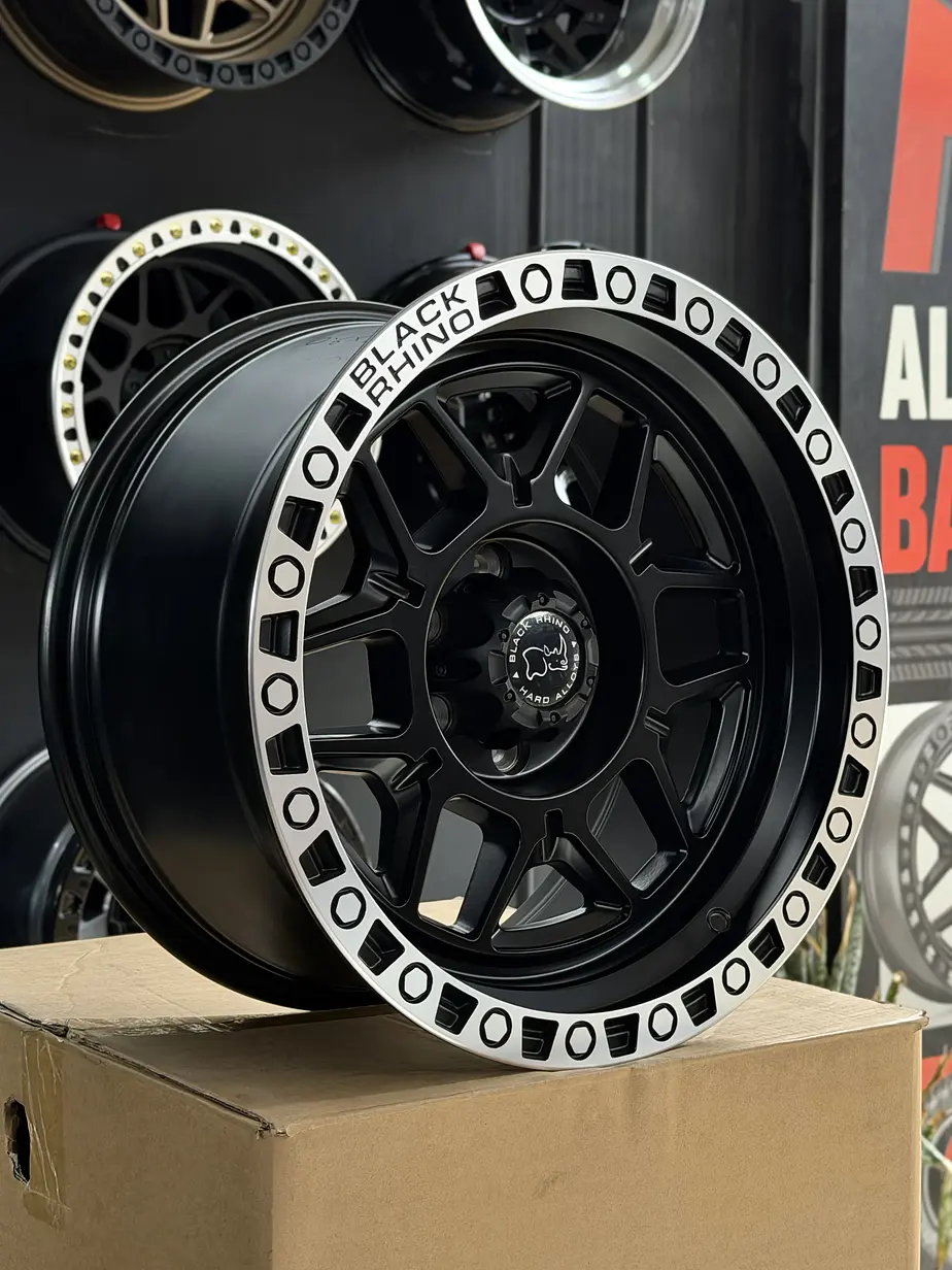 LLANTAS 17X9 6X114 ET 10 BLACKRHINO NEGRO/CROMADO ( 4 LLANTAS ) 1