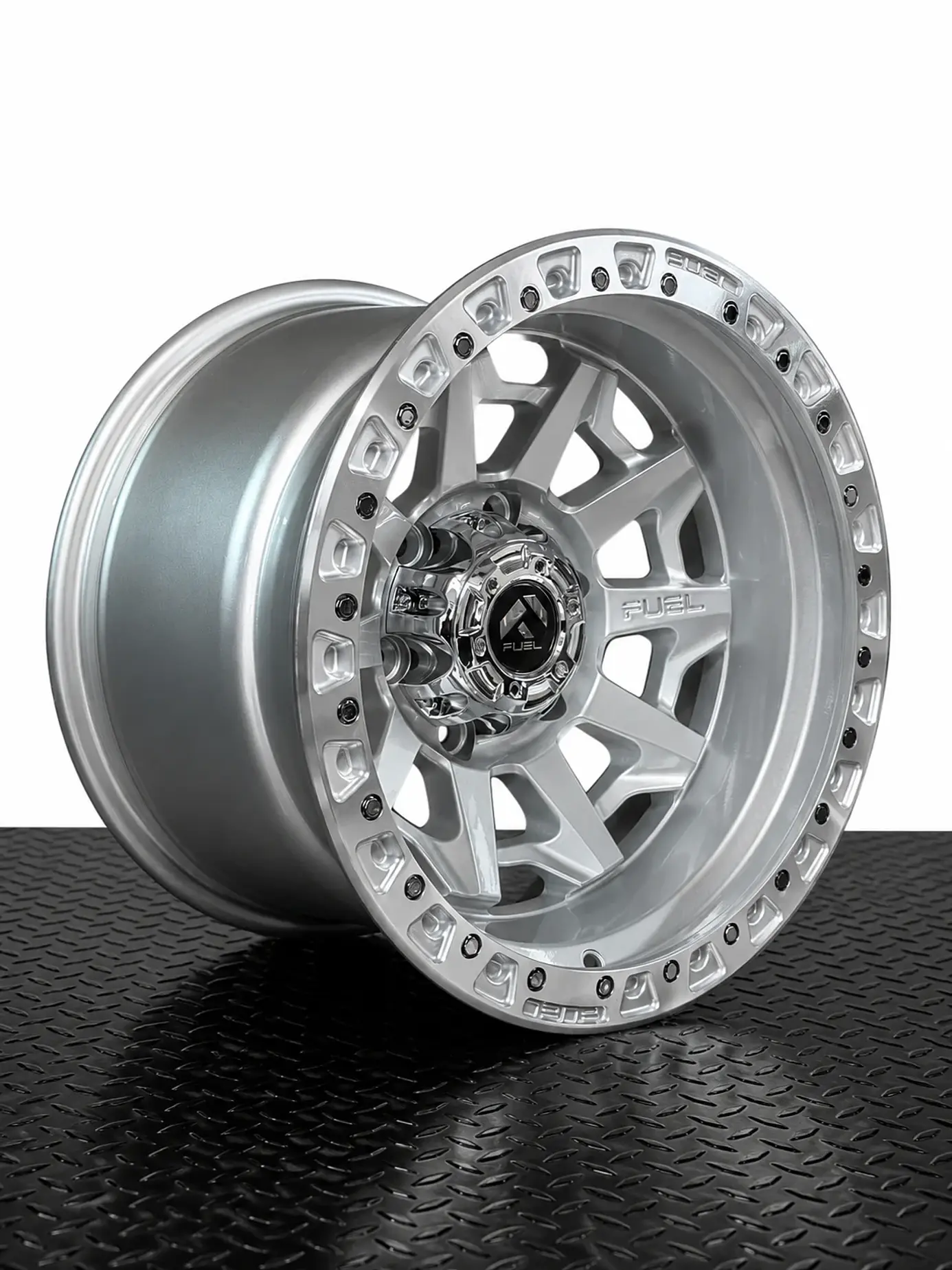 LLANTA 16X10 6X139 ET -25 FUEL SILVER GLOSS 2