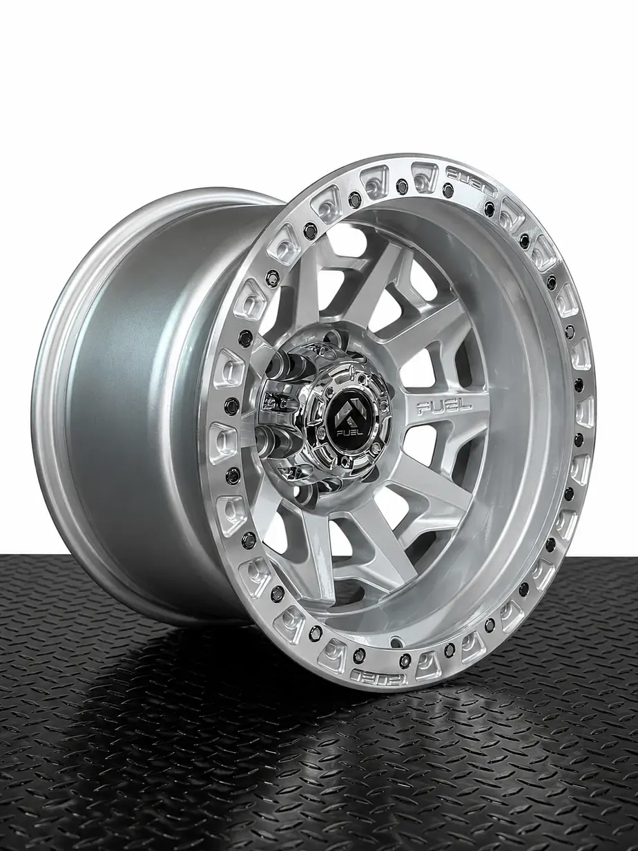 LLANTA 16X10 6X139 ET -25 FUEL SILVER GLOSS 2