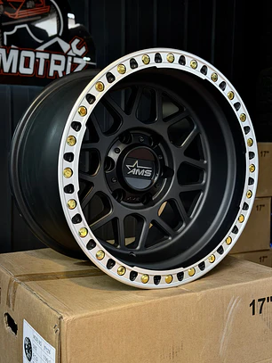 LLANTAS 16X10 6X139 ET -25 AMS NEGRO MATE
