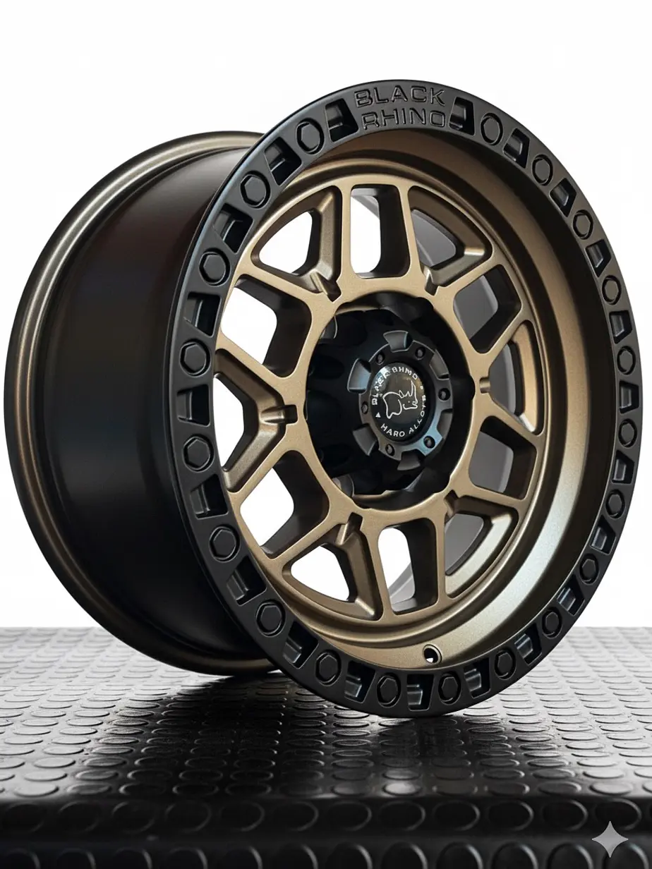 llantas 17x9 6x139.7 et 0 blackrhino bronce ( 4 llantas) 1