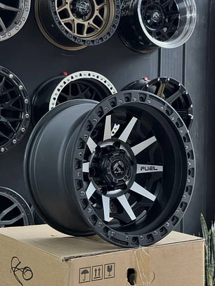 16x10 6X139.7 FUEL ET -25 NEGRO MATE ( 4 LLANTAS )