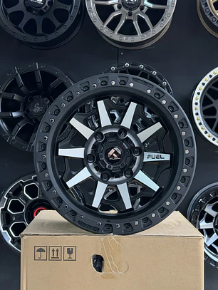 16x10 6X139.7 FUEL ET -25 NEGRO MATE ( 4 LLANTAS )