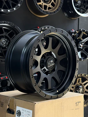 Llantas 17x9 6x139.7 ET -12  KING OFF ROAD NEGRO MATE ( 4 llantas )
