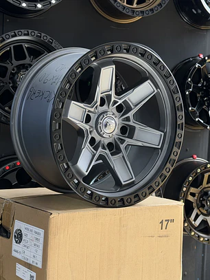 Llantas 17x9 6X139.7  ET-12 FUEL GRIS ( 4 LLANTAS ) 