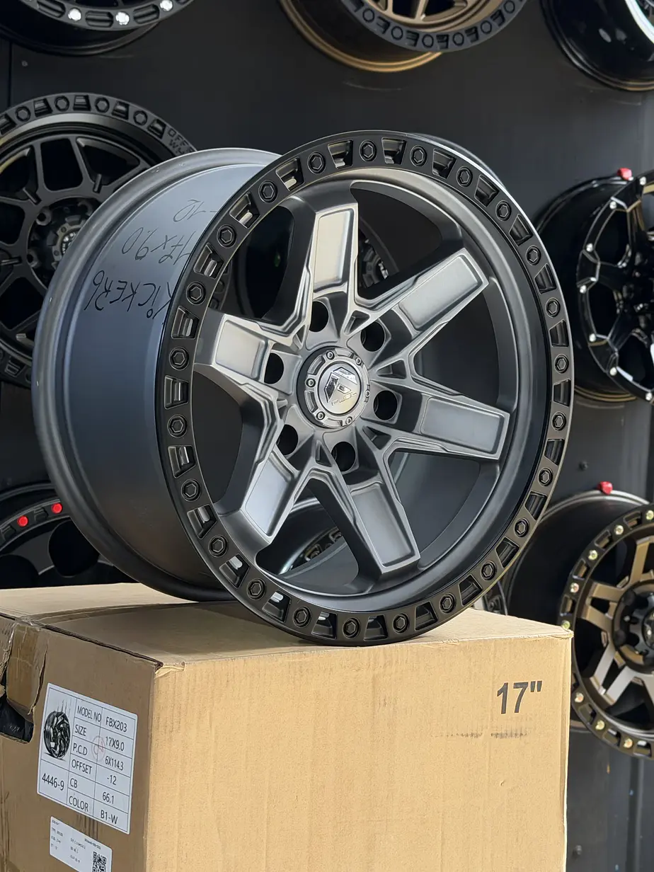 Llantas 17x9 6X139.7  ET-12 FUEL GRIS ( 4 LLANTAS )  1