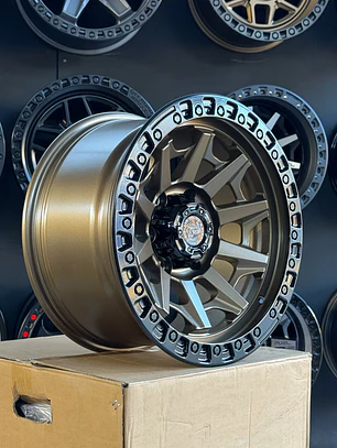 Llantas 17x9 6x139.7 et -12  blackrhino bronce mate