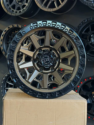Llantas 17x9 6x139.7 et -12  blackrhino bronce mate