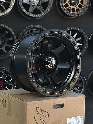 Llantas 17x9 6x139.7 et -25 blackrhino negro mate 