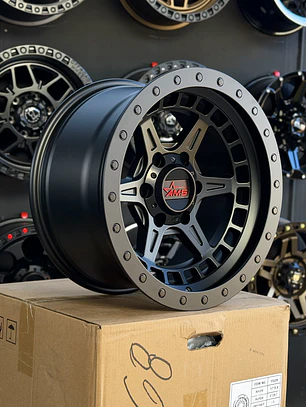 Llantas 17x9 6x139.7 et -15 ams negro mate 