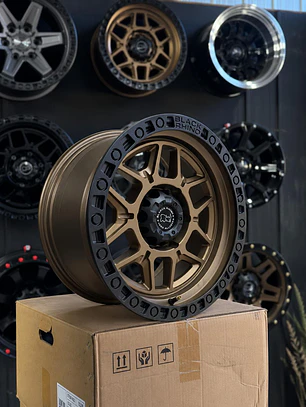 llantas 17x9 6x139.7 et 0 blackrhino bronce ( 4 llantas)