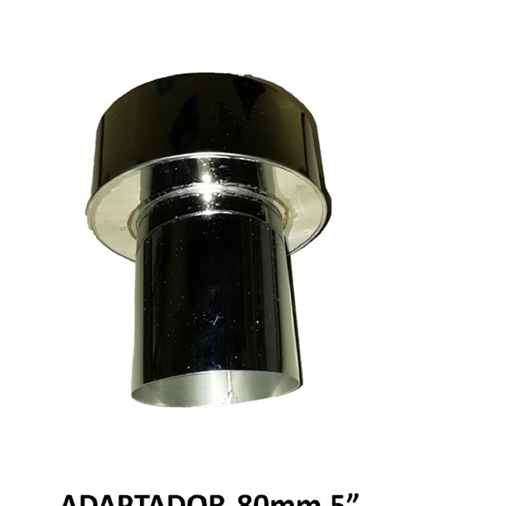 Adaptador 80mm 5" Acero Inoxidable