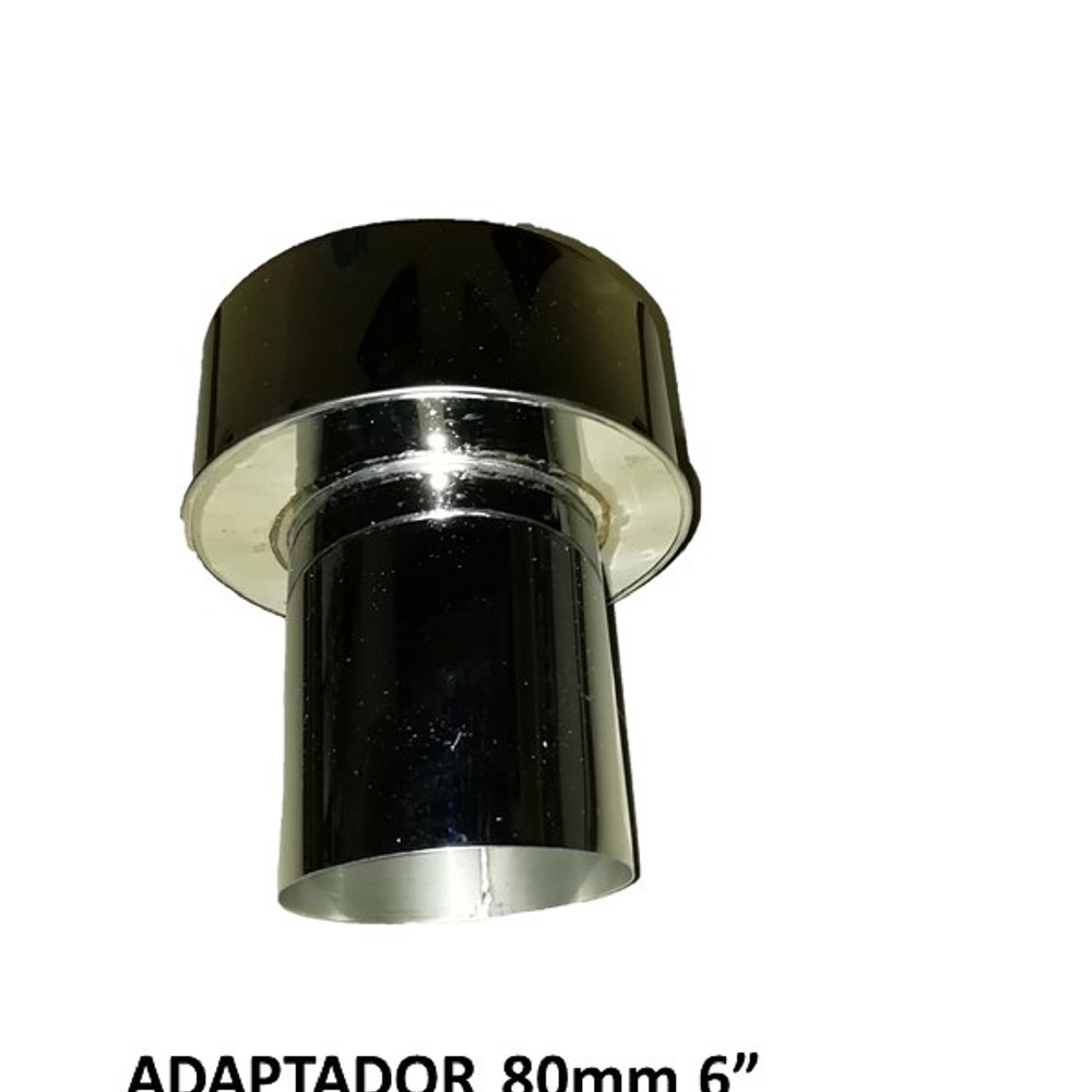 Adaptador 80mm 6" Acero Inoxidable