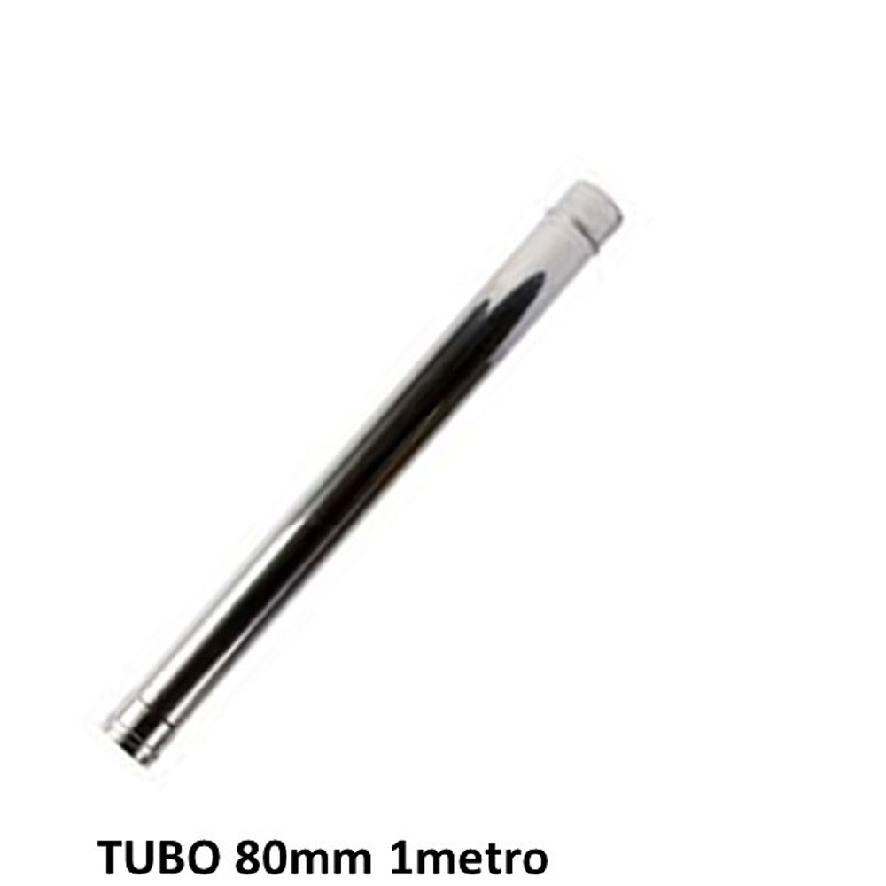 Tubo 80mm 1 Metro Acero Inoxidable