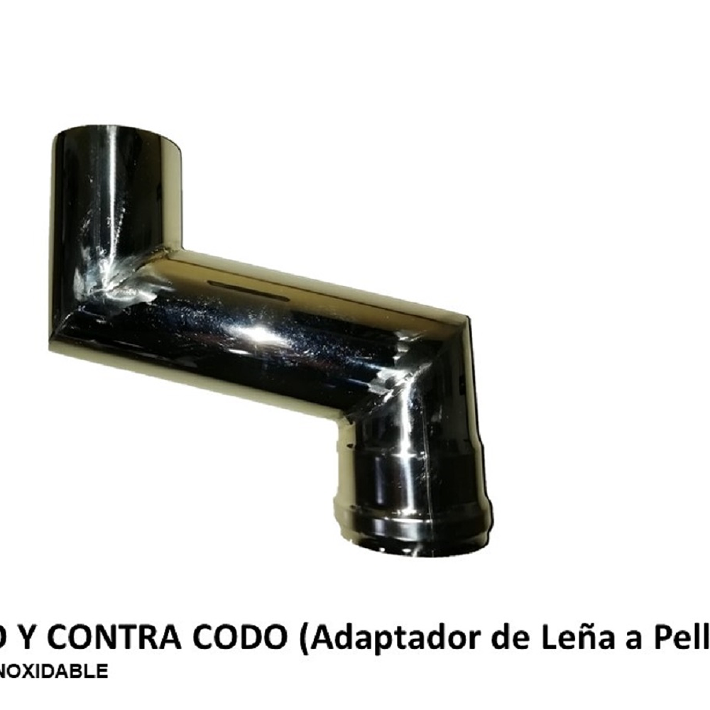 Codo y Contracodo (Adaptador Leña a Pellet)