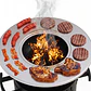 Asador Fogonero A Leña O Carbón Con Plancha Circular - Miniatura 3