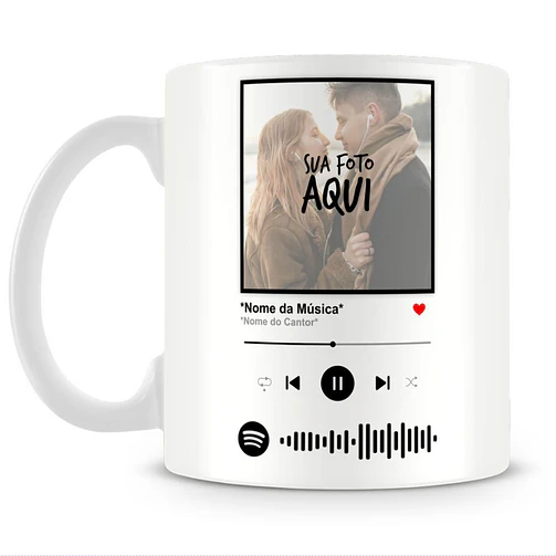 Caneca Spotify Personalizada c/ FOTO 5