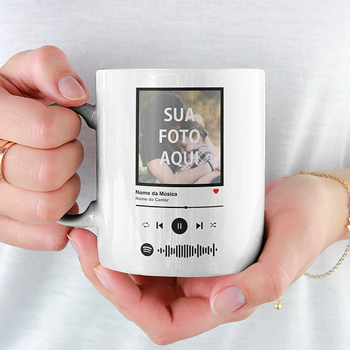 Caneca Spotify Personalizada c/ FOTO 1