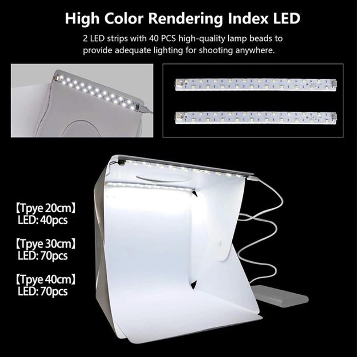 Lightbox / Softbox  40cm portátil -  Portes incluidos 4