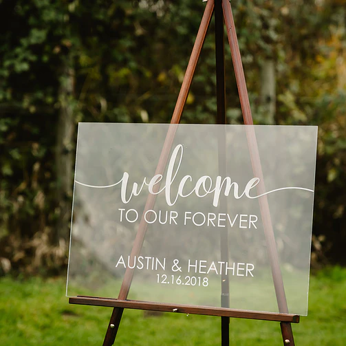 Placa Acrílico Boas-Vindas Casamento 4