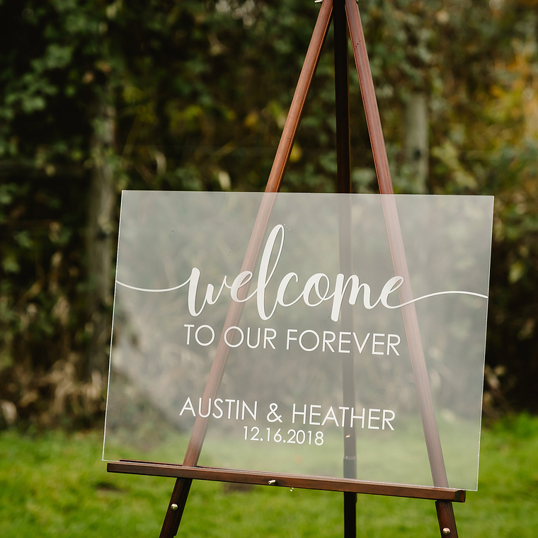 Placa Acrílico Boas-Vindas Casamento 4