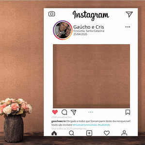 Instagram Placa Casamento, Festa, Jantares...