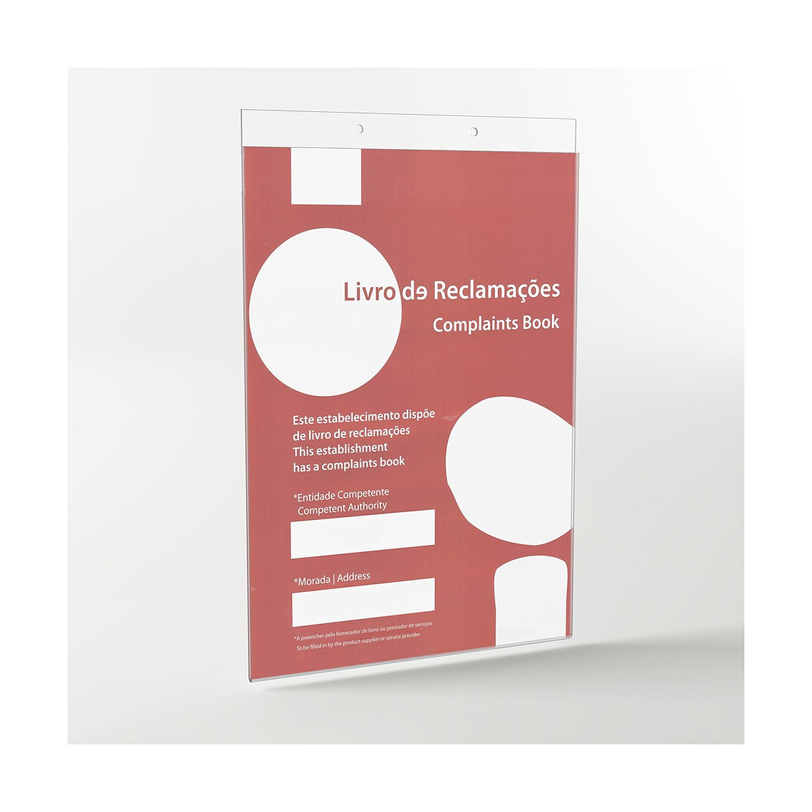 Expositor A4 de Parede em Acrilico 2