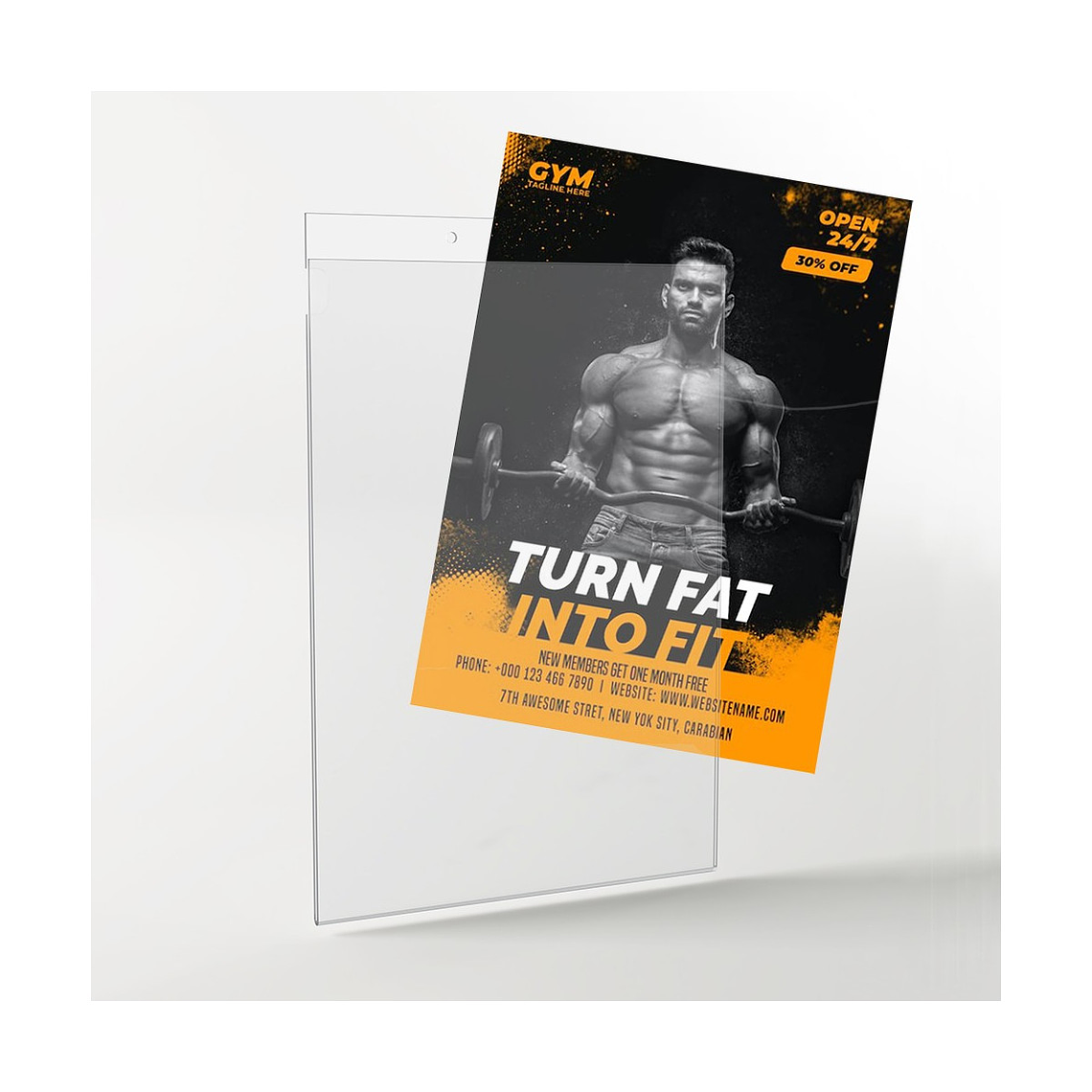 Expositor A4 de Parede em Acrilico 3