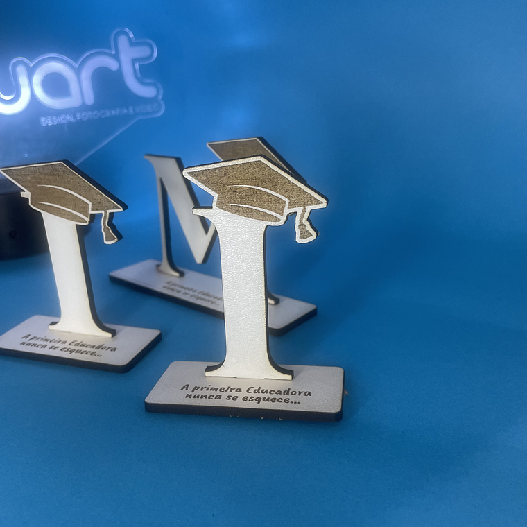 Letra inicial c/ Mensagem MDF 3