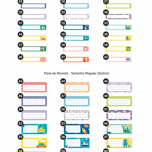 Etiquetas Escolares Autocolantes PREMIUM 3