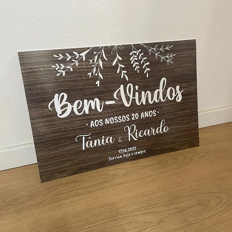 Pack Placas de Casamento | Boas vindas + Lista de convidados 3