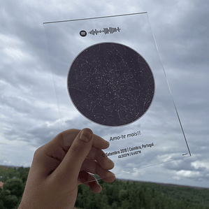 Placa Acrílica Mapa das Estrelas