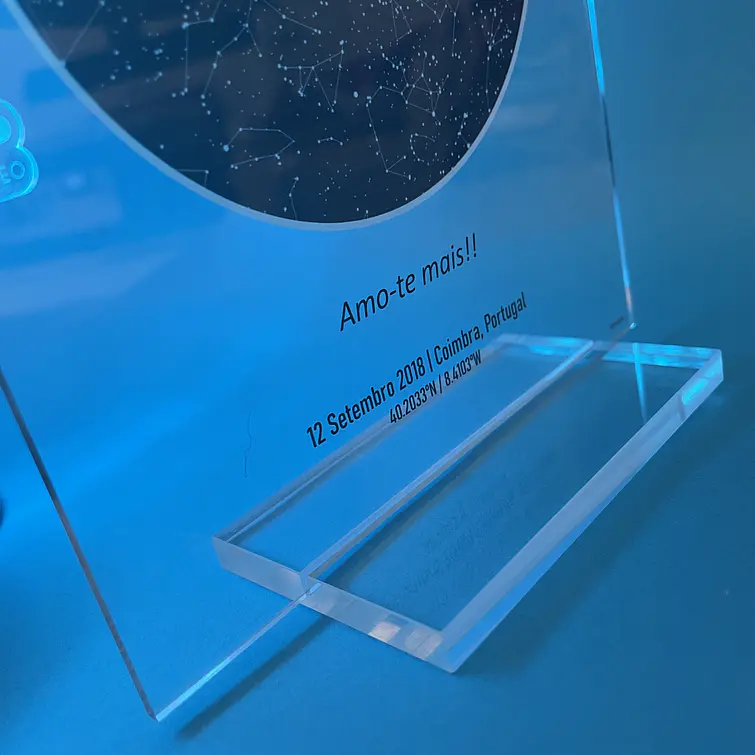 Placa Acrílica Mapa das Estrelas 3