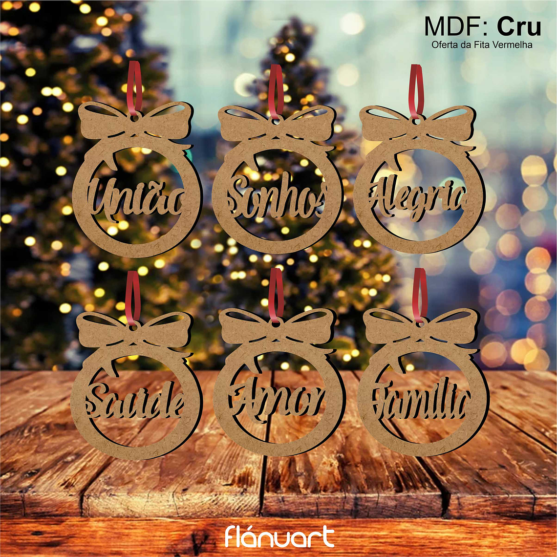 Pack 6 Bolas de Natal |  Desejos 2