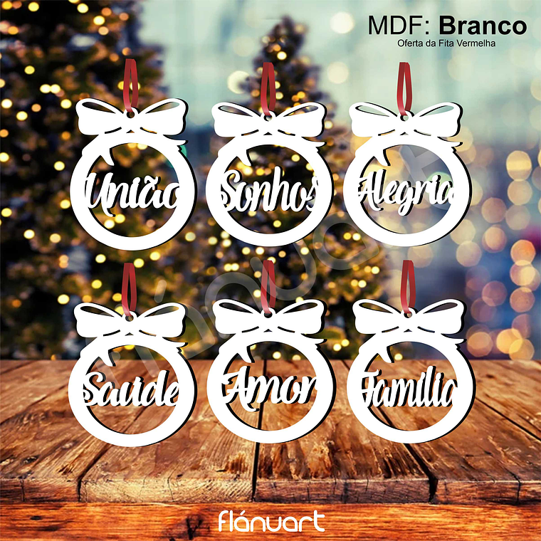 Pack 6 Bolas de Natal |  Desejos 1