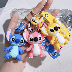 Porta-Chaves Stitch, Angel e Reuben (625)