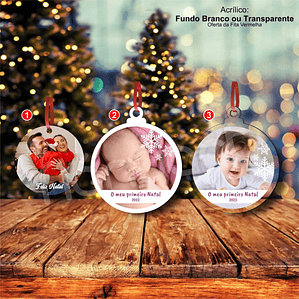 Bola de Natal Personalizada c/ Foto