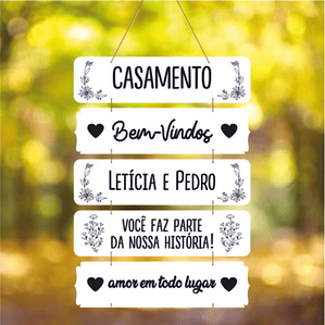 5 Placas p/Casamento 