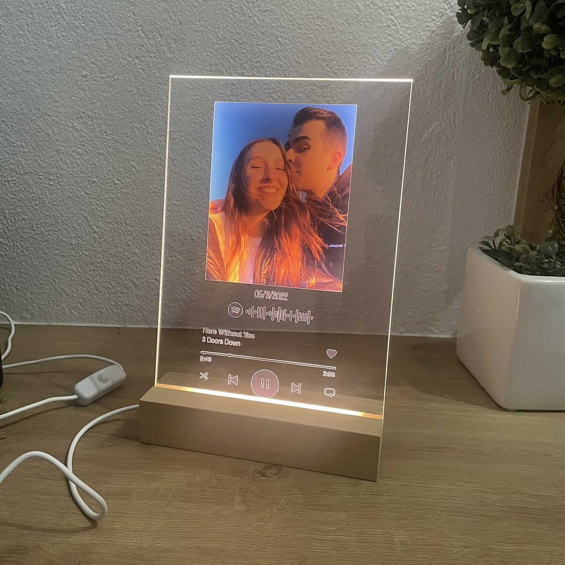 Placa Led Spotify Personalizável 1