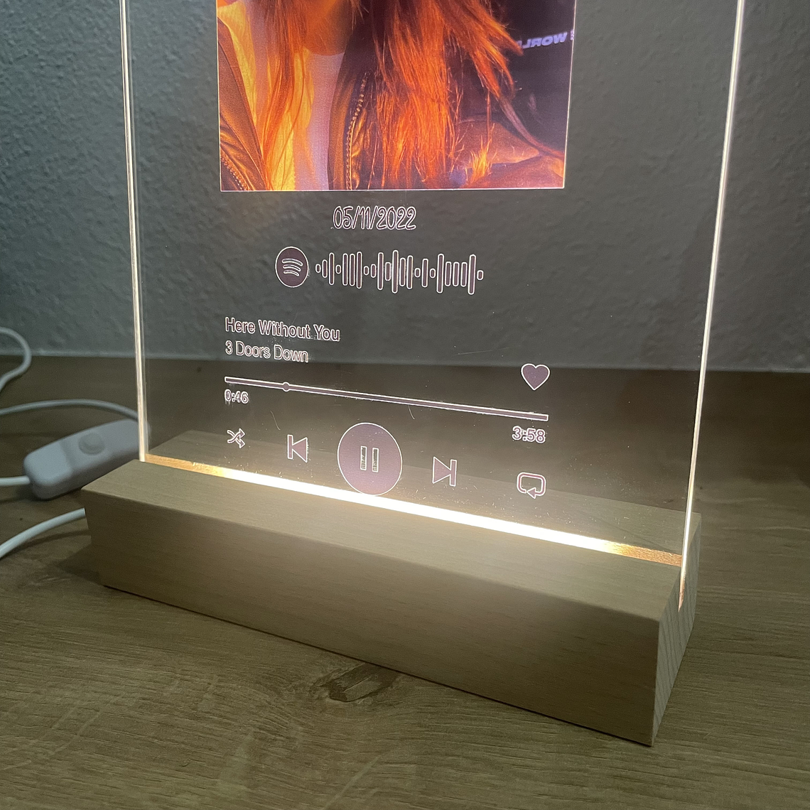 Placa Led Spotify Personalizável 2